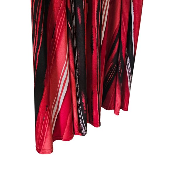 Alyn Paige Wrap Dress V-Neck Surplice Wrap Midi Dress | EUC | S | Red BlacK WHT - Picture 6 of 9